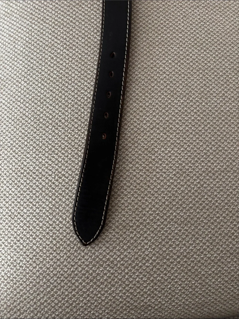 Quality Dark Brown Leather Belt w/Contrast Stitching 1/4 in thick Leather 48 in